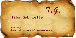 Tiba Gabriella névjegykártya